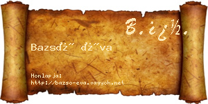 Bazsó Éva névjegykártya